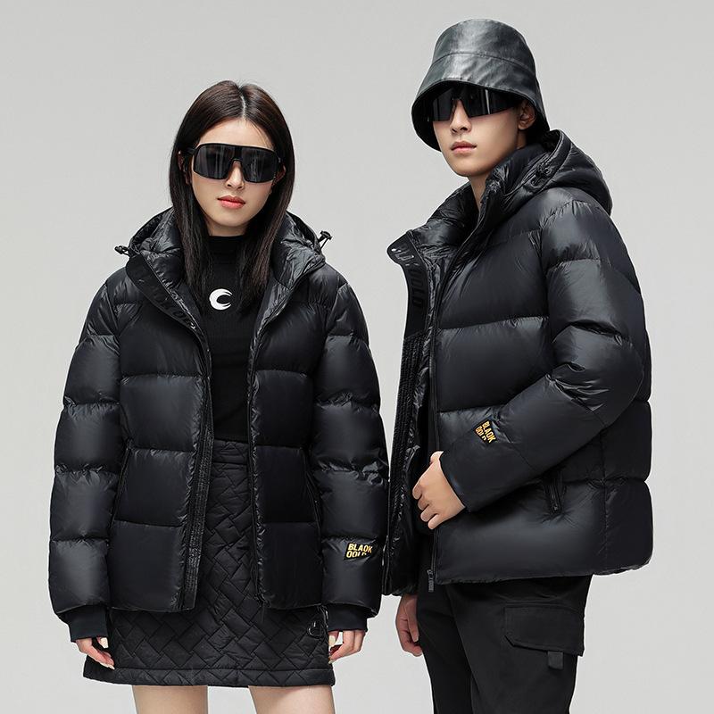 Down Jacket Men's Winter Short Men's Clothing Warm Bread Clothes Men's and Women's Same Style Thickened Black Gold and White Duck Down Men's Jacket