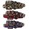 Trendy Waist Belt Studded Rhinestones Crystal for Street Dance Rivets Belt Livehouse Punk Waist Chain Skull Buckle