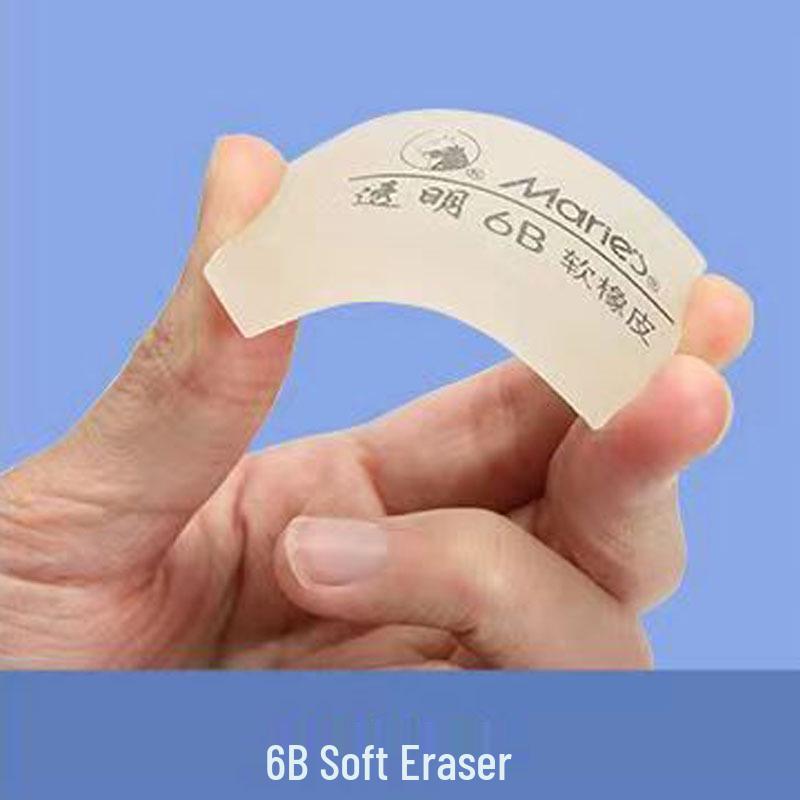 Mali C6462 Transparent Kneadable Soft Art Eraser for Sketching, Painting, and Drawing (6B Grade).