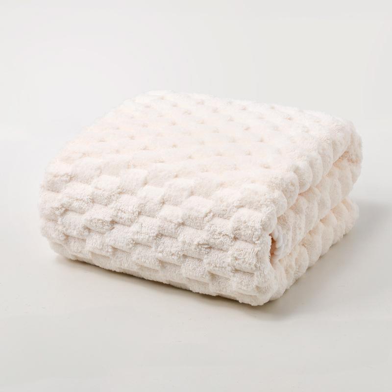 

Coral Velvet Cloud-patterned Bath Towel Thickened Water-absorbent Quick-dryingSoft and Non-shedding Suitable for Bathing 35*75cm бежевий