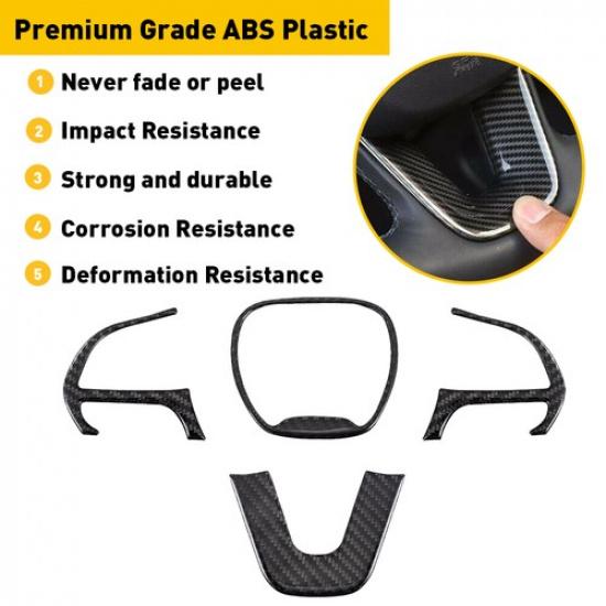 Steering Mould Wheel Cover Decoration Trim For Dodge Challenger & Charger 2015+