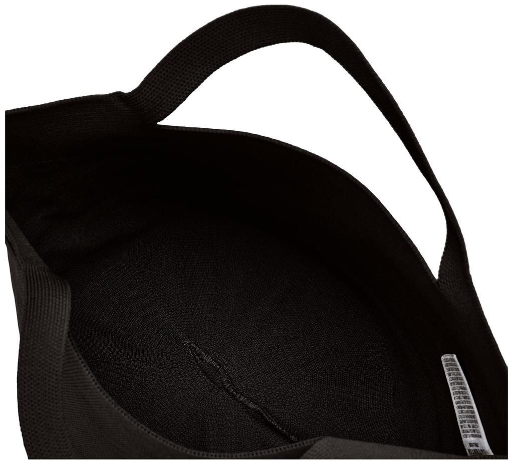 Geantă de damă tricotată din fire reciclate, tip coș, Deli 0256, neagră [Rootote], ușoară, rezistentă la apă, fără podoabe