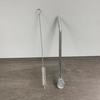 Straw spoon Stainless steel milk tea coffee stirring and filtering integrated dual-purpose environmentally friendly rough metal