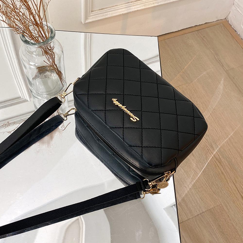 Embroidery Camera Bag  Ladies Bag Christmas New Shoulder Bag Diamond Lattice Crossbody Bag Fashion Bags Female Shoulder bag