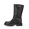 Barbara Chunky Leather 4cm Half Boots Bbg852bk