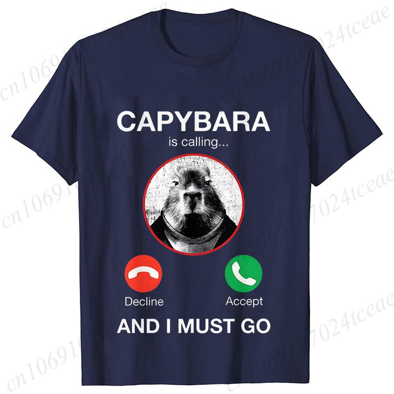 Capybara Sună Tricouri pentru Femei Amuzant Capibara Rozător Iubitor de Animale Umor Tricouri Vară Mânecă Scurtă Îmbrăcăminte Femei