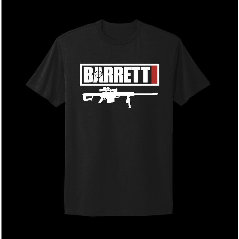 Barrett Ammunition Guns Firearms Logo Unisex Black TShirt S