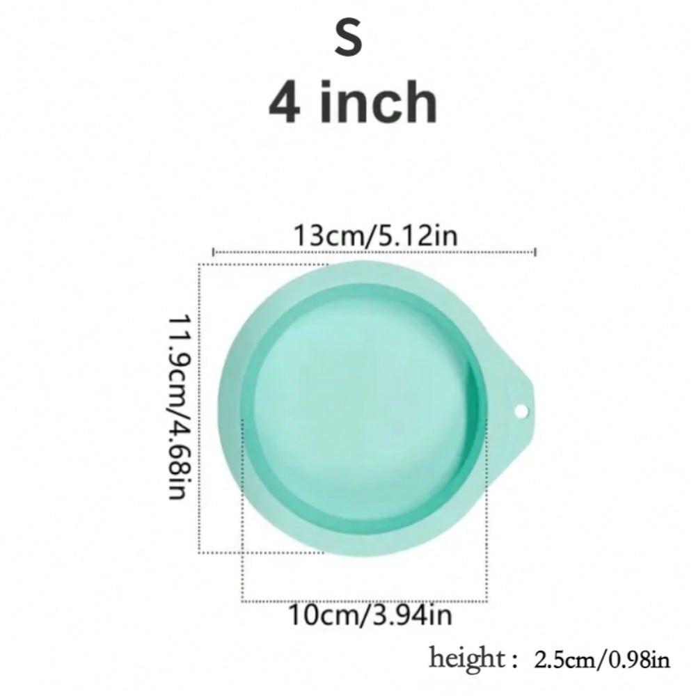 1pc 4 Inch High Quality Silicone Round Cake Mold Food Grade High Temperature Resistant Oven Baking Sandwich Baking Tools