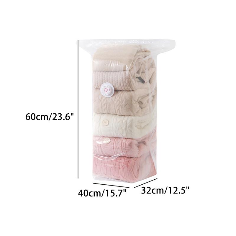 Vacuum Bags Large No Need Pump Plastic Storage Bags For Storing Clothes Blankets Compression Empty Bag Travel Accessories