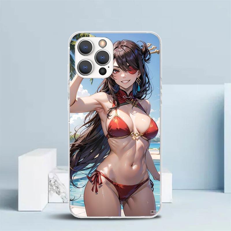 Genshin Impact Hentai Sexy Girl Phone Case For IPhone 16 17 Air 16E 15 14 Plus 13 Mini 12 11 Pro Max 7 8 + SE 2020 Soft TPU Back