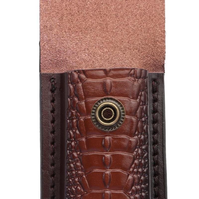 Hochwertige Taschen Jagd Leder Scheide Halter Klappmesser Werkzeug Camp Outdoor Tragen Taschenlampe Hülle Gürtelschlaufe Hülle