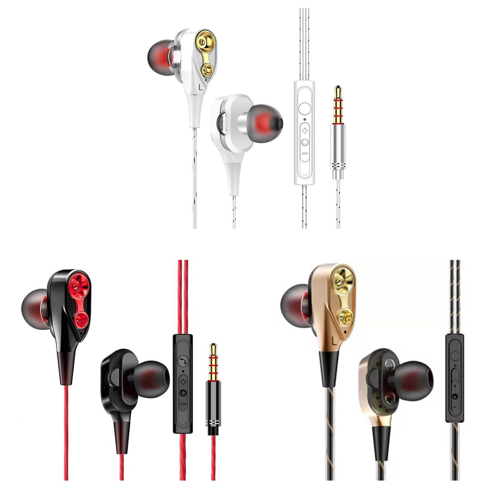 

Музыкальные наушники 3,5 мм с микрофоном, спортивные наушники-вкладыши, спортивные проводные наушники с динамической сбалансированной арматурой для мобильного телефона Gold