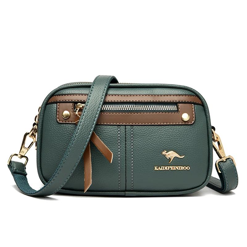 High Quality Pu Casual Women Cross Body Compact Messenger Bag Handbag Shoulder Over Bags Fashion Women'S Lightweight Underarm Bag