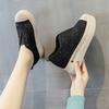 Trendy new muffin lazy inner height increase women's shoes fisherman mesh casual sports shoes