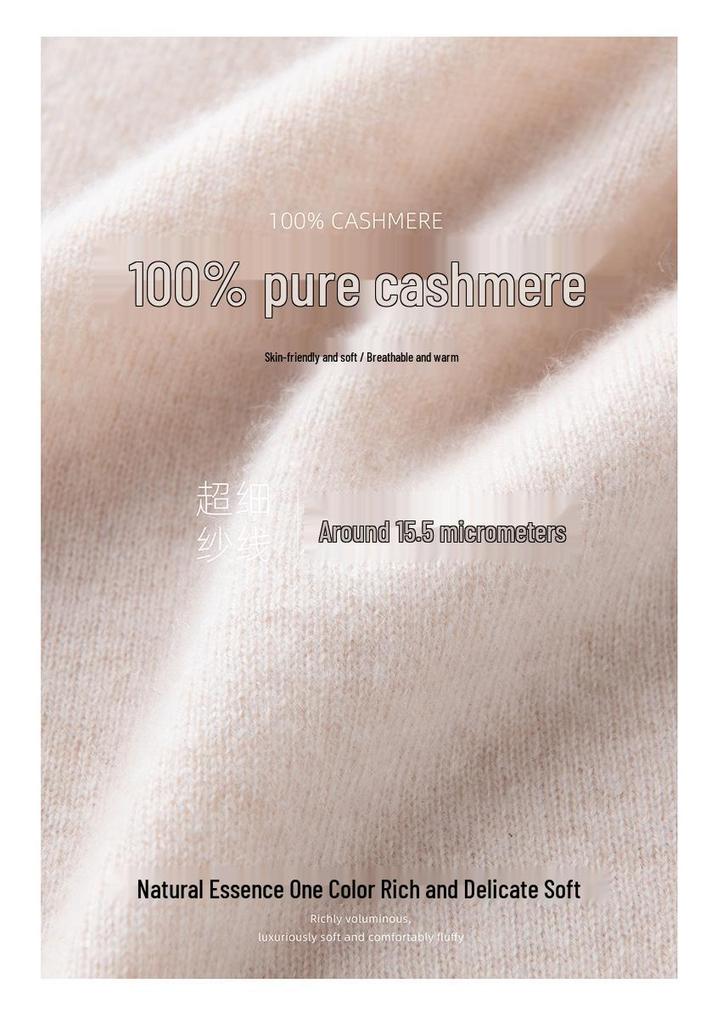 Lekasha Women's Cashmere U-Neck Camisole Sweater - Autumn/Winter Solid Color Knit