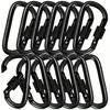 4Pcs Aluminum Alloy D-Ring Carabiner Hammock Hook Hook Organizer Shopping Bag Clip Hook for Outdoor Hiking Travel Backpack