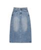 UCLA Women'S Basic Brushed Denim Long Skirt [Md-Indigo](Uc6Ds50)