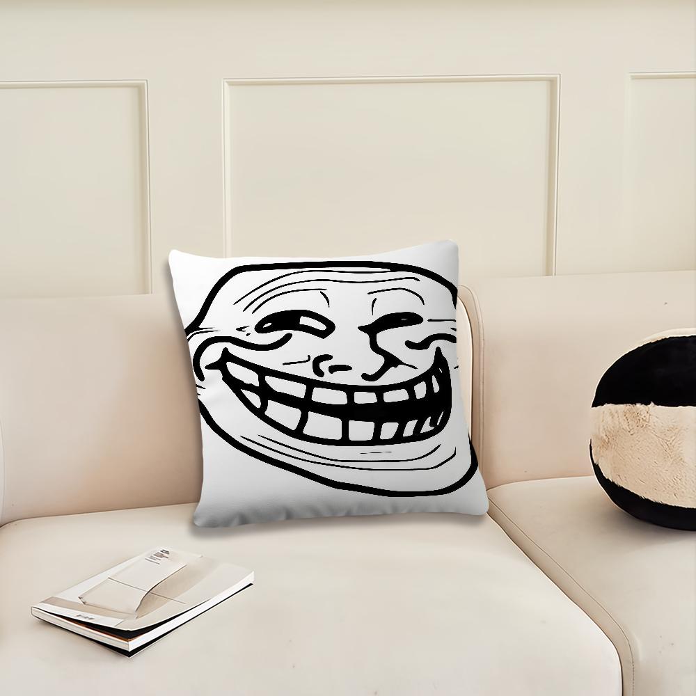 

Funny TrollFace cushion cover Pillow Cover Decoration Room Home Sofa living Office Car Nordic Simplicity 12x12Inch