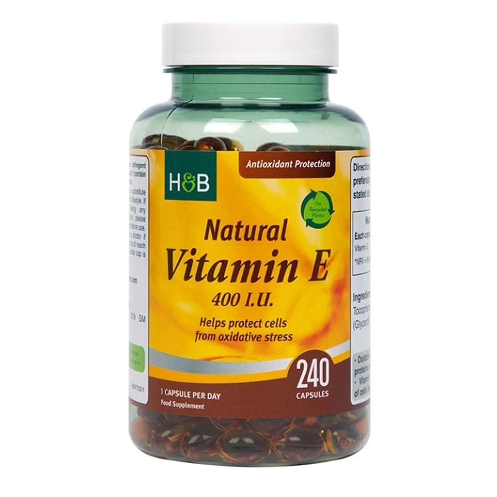 Holland & Barrett Vitamin Capsules Vitamin E 400 IU 240 Tablets & E 400 IU 240 1 pcs