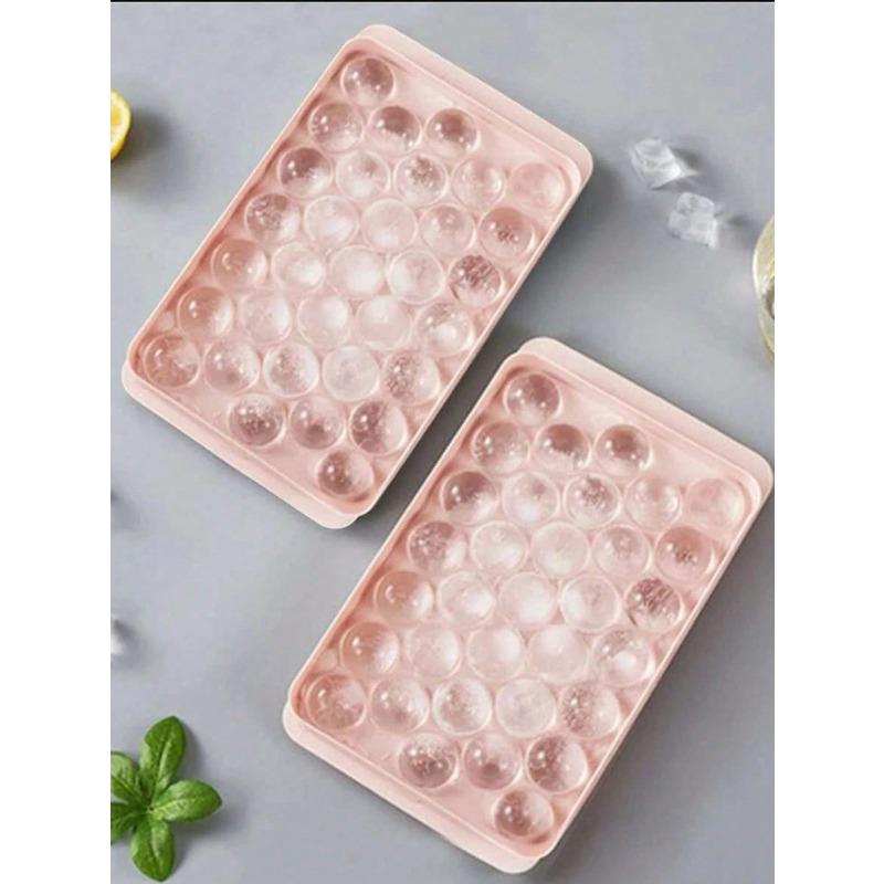 Random Size Ice Cube Tray with Lid, Refrigerator Ice Cube Mold, Mini Round Ice Ball Maker Mold