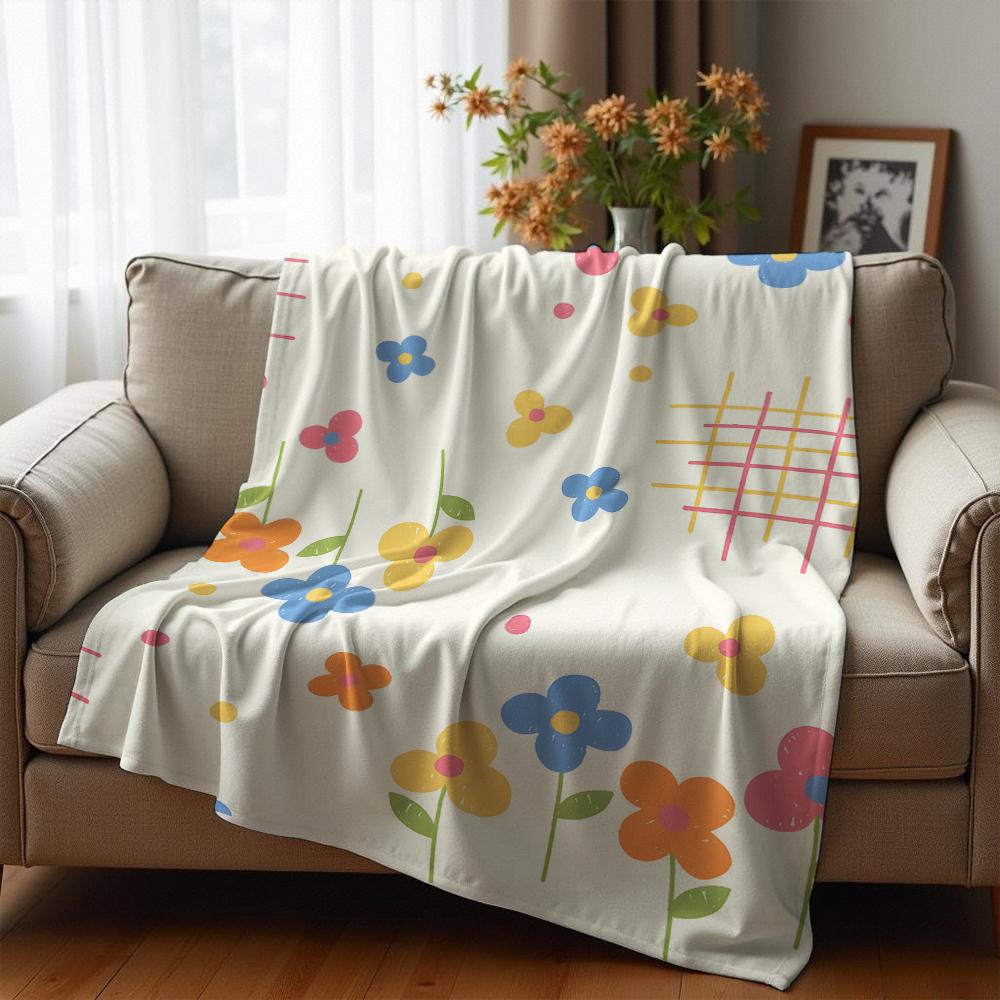 Crayon Golden Star Anime Cartoon Flannel Blanket Soft Warm Throw for Bedroom Sofa Car Kids Holiday Gift