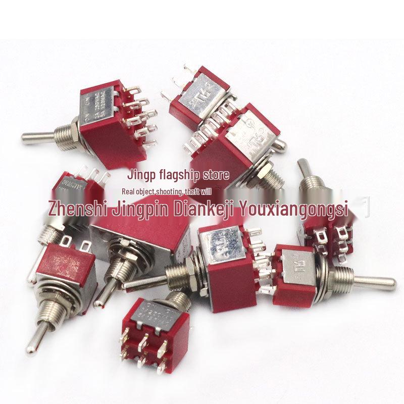 Dual Position Toggle Rocker Switch MTS-102: Self-Reset, 2/3/6 Pins