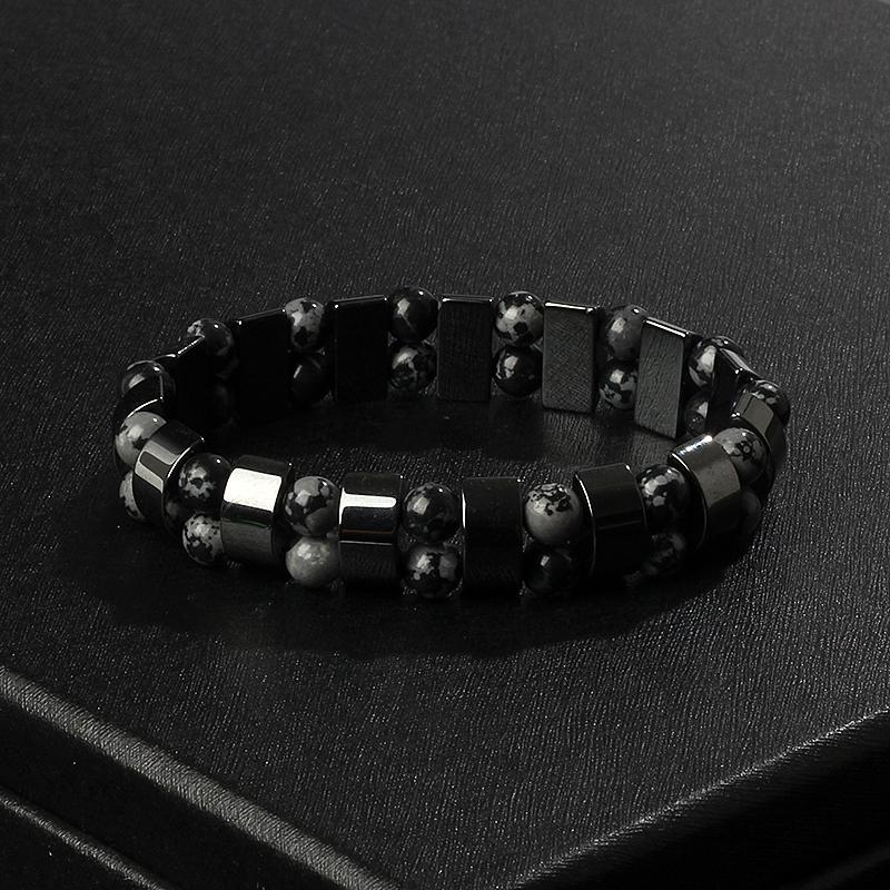 Fashion Wave Hematite Magnetic Bracelet Men Original Beaded Hematite Energy Bracelets for Women Positive Energy Jewelry Pulsera