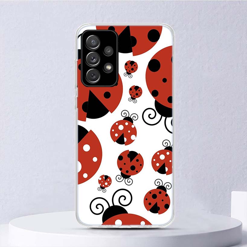 Insect Seven-Star ladybug Soft Case For Samsung Galaxy A17 A16 A26 A36 A56 A15 A14 A13 A55 A54 A53 Phone Cover A25 A35 A24 A34 A