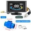 Digital 3 In 1 Car Oil Pressure Meter Water Temp Gauge Voltmeter With 26~40 Adapter(Optional) Universal LCD Gauge 12V 24V