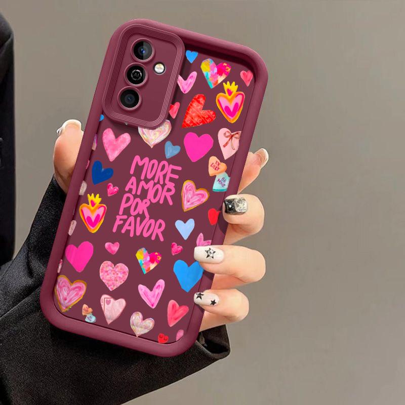 Love Heart Leaves Flower Case For Iphone 17 16 15 14 13 12 11 Pro Max 17 Air 16E Plus Silicone Matte Protection Shockproof Cover