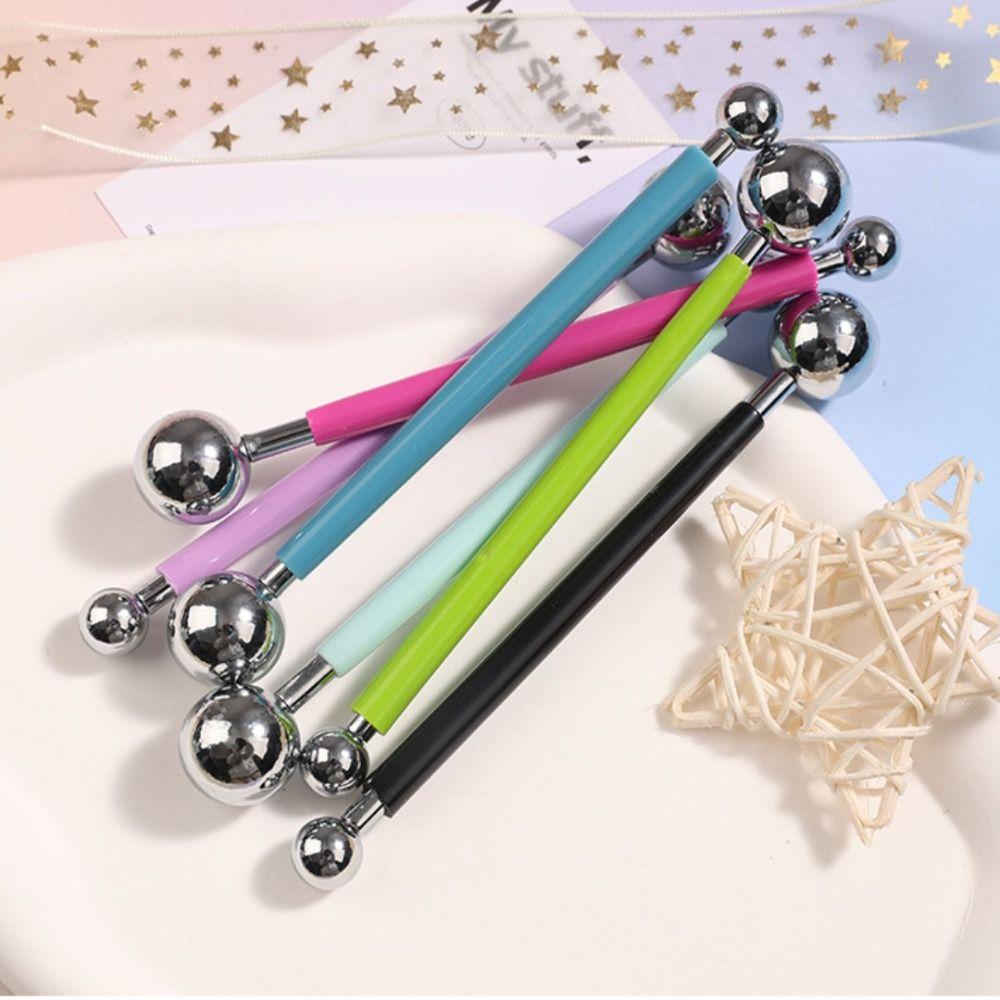 4pcs Metal Ball Sculpture Modeling Tools Double-Ended Modeling Ceramics Set Portable Clay Tools