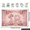 2D Pink 18th Birthday Backdrop Photo Booth Props with Sparkles