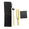 Aluminum Tuning Fork with Wooden Hanmmer Wrench Rag 128/256/512HZ Healing Instrument Tuning Fork Yoga Meditation Relaxation Accessories