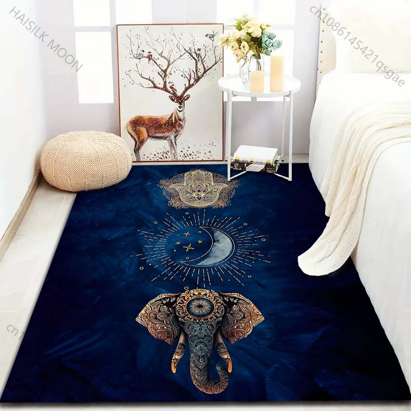 Various sizes Indian Mystical Symbols Print for Carpet Living Room Bedroom Bedside Floor Mat Home Decor Sofa Room Area Rug