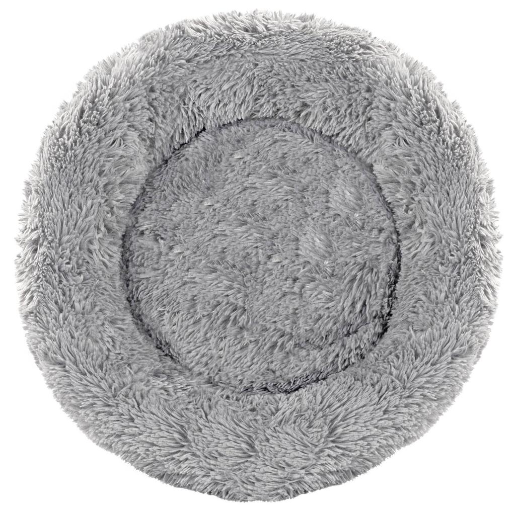 Dog Cat Bed SHAGGY Light Gray Long Hair VARIOUS SIZES