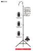 BUNDOK Lantern Stand BD-299BK, 3 Legs with 3 Pegs, Height Adjustable from 75 To 195 Cm