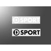 D-SPORT Die-Cut Logo Sticker Decal Small Size White 08237-WH for Car Styling