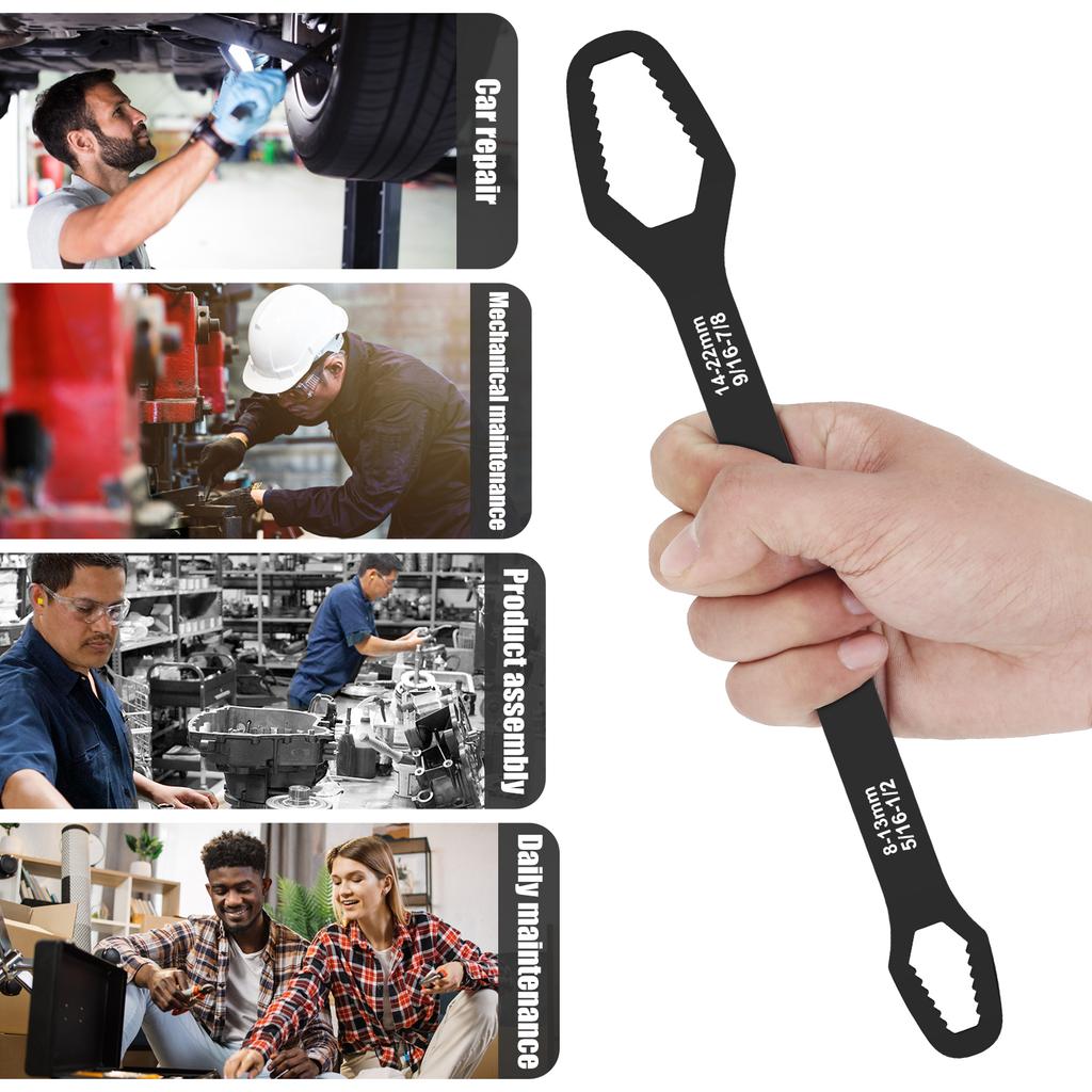 4/8Pcs Universal Torx Wrench Multifunctional Wrench Set Double-head Torx Wrenches 8-22mm Hexagonal Solid Wrenches for Car Repair