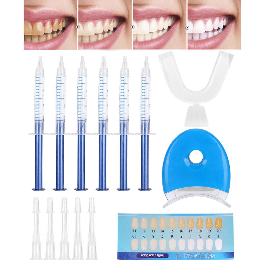 18ml Teeth Whitening Gel Dental Tray LED Cold Light Color Card Dental Teeth Whitening Kit
