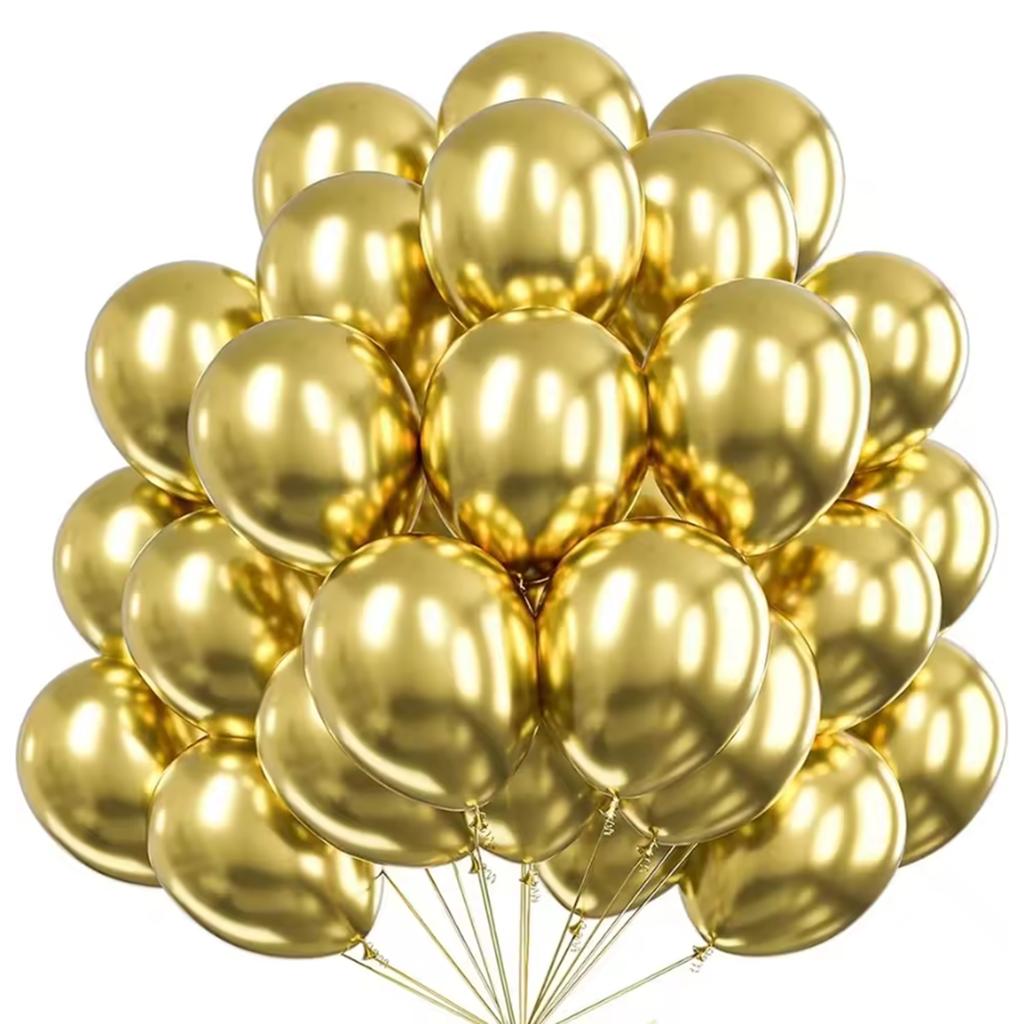 5/10/12inch Metallic Black Blue Balloon Chrome Hot Pink Rose Gold Balloon BabyShower Boy Girl Birthday Wedding Party Decoration