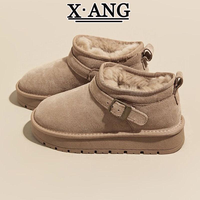 Fur Integrated Snow Boots Women's Winter New Thick-soled Non-slip Piled Thickened Warm Cotton Boots