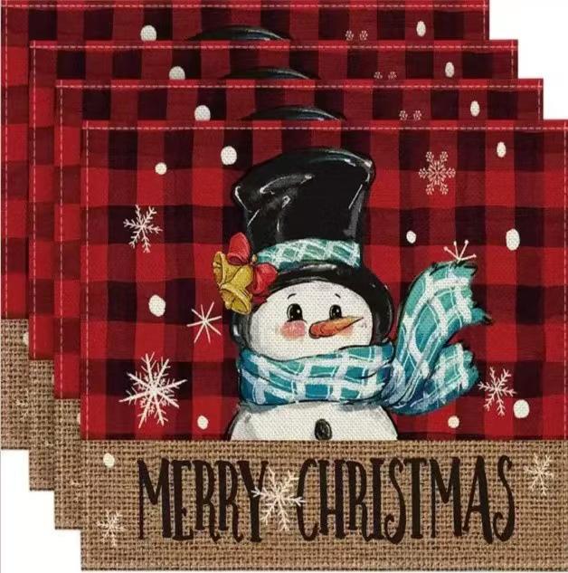 Christmas Series Western Food Table Mats: Multiple Options for Kitchen & Dining Room