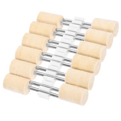 12Pcs 12Mm Wool Buffing Wheels Polishing Wheel for Jewelry Metal Wood Plastic Glass Deburring Grinding and Surface Finishing