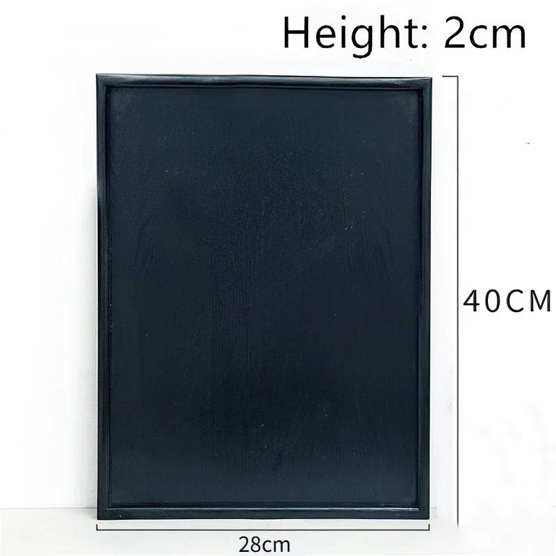 Wooden Tray Japanese Style Black Rectangle 30cm Coffee Tea Set Tableware Pallet Food Cake Plate Home Kitchen Storage Supplies