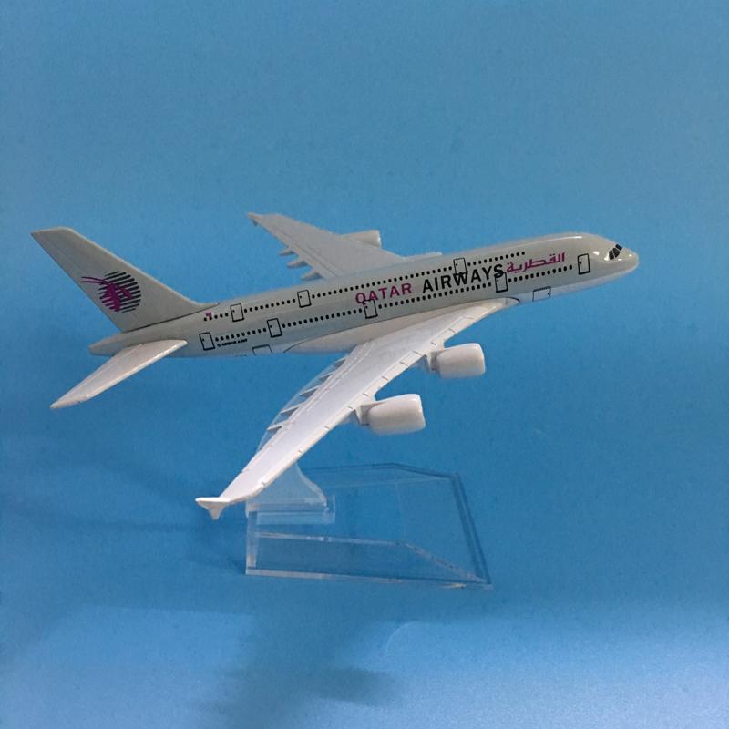 Scară 1/400 16cm Model Avion Airbus A380 Qatar Airways Avioane Metalice Diecast