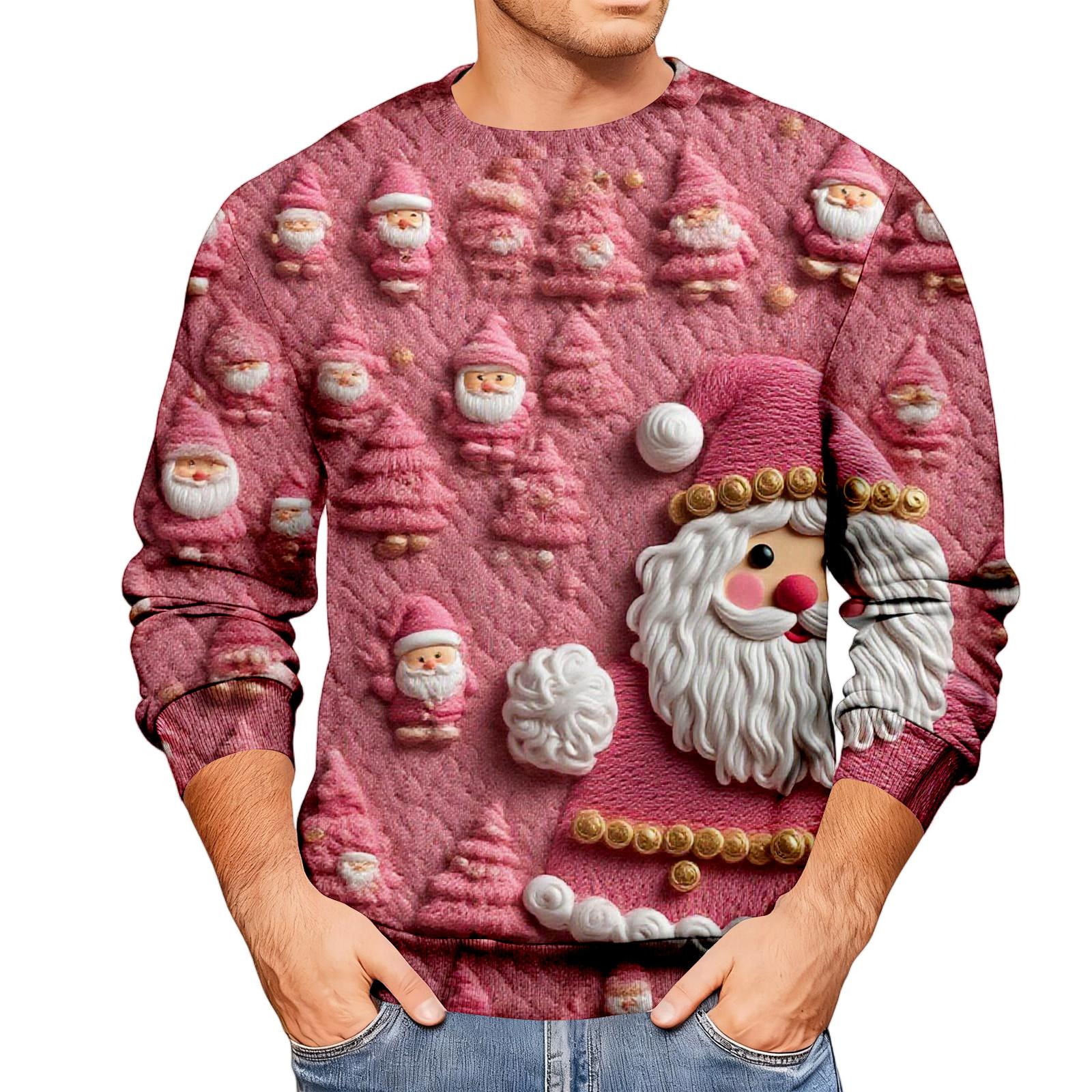 

Свободное мужское худи с рождественским принтом M