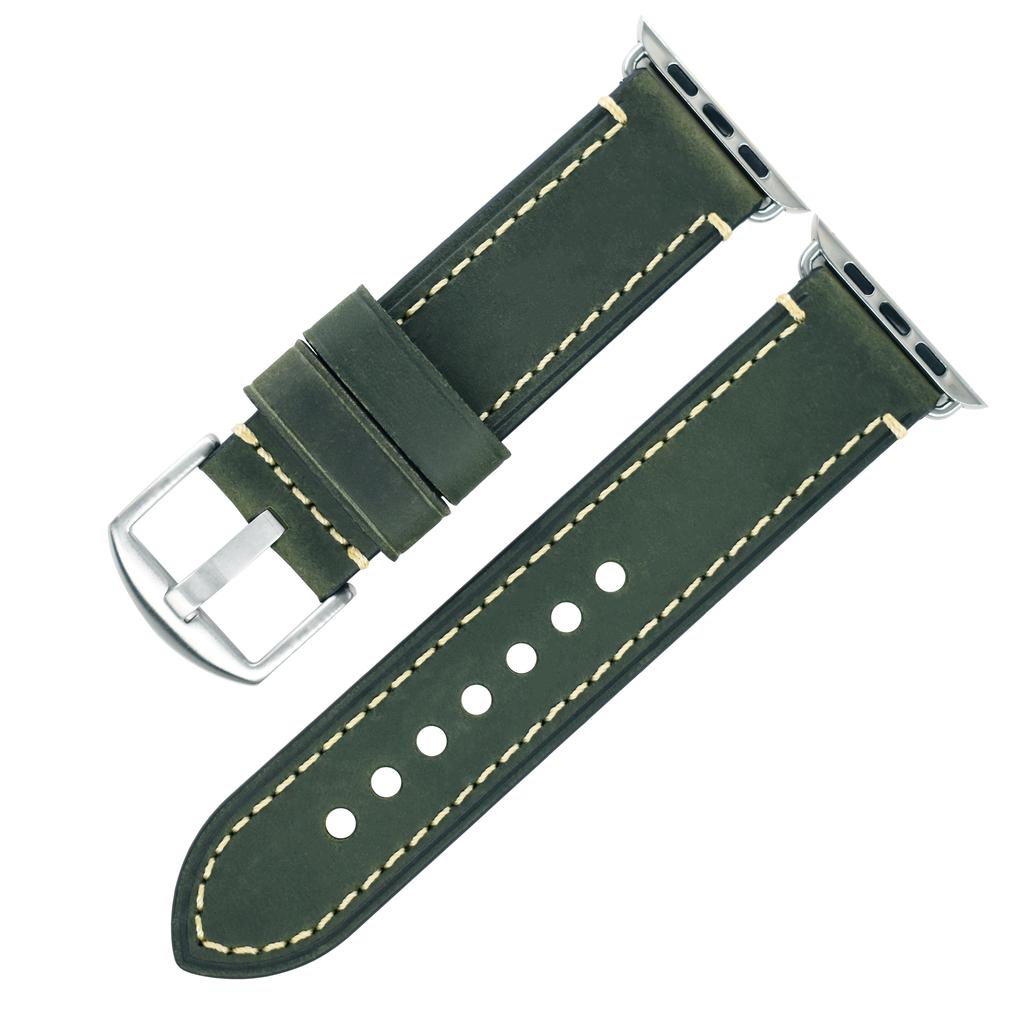 Heqi Preferential Applewatch Smartwatch Bands Unique Luxury Durable Soft Vintage Adjustable Genuine Leather Parts Watch Strap