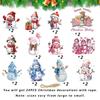 24PCS/Set Wooden Christmas Tree Ornaments DIY Hanging String Craft Xmas Atmosphere Christmas Pendants Party Supplies