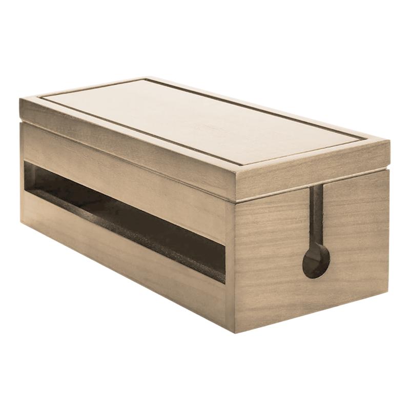 Socket Case Vintage Solid Wood Wiring Box Cable Manager Hub Storage Coffee Paulownia Main Body Home Storage Wooden Storage Box