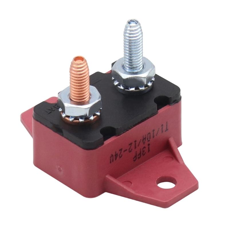 10A Circuit Breakers Auto Reset Function with Waterproof Cover Studs Bolt for Automotive, Marine, Trailers